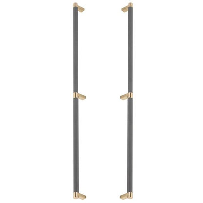 Emtek - Back to Back, Select Appliance Pull 24 Inch C-C, Rectangular Stem, Knurled Bar
