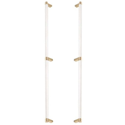 Emtek - Glass Shower Door Back to Back, Select Appliance Pull 24 Inch C-C, Rectangular Stem, Knurled Bar