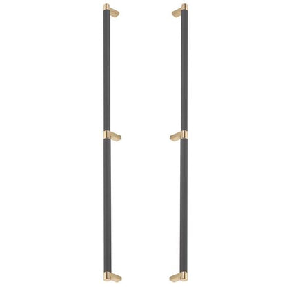 Emtek - Back to Back, Select Appliance Pull 24 Inch C-C, Rectangular Stem, Knurled Bar