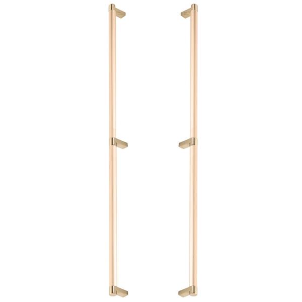 Emtek - Back to Back, Select Appliance Pull 24 Inch C-C, Rectangular Stem, Smooth Bar