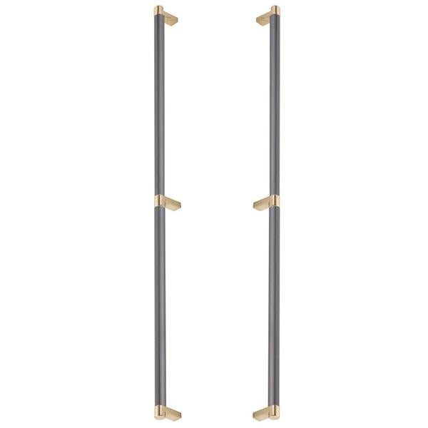 Emtek - Back to Back, Select Appliance Pull 24 Inch C-C, Rectangular Stem, Smooth Bar