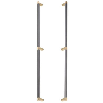 Emtek - Back to Back, Select Appliance Pull 24 Inch C-C, Rectangular Stem, Smooth Bar