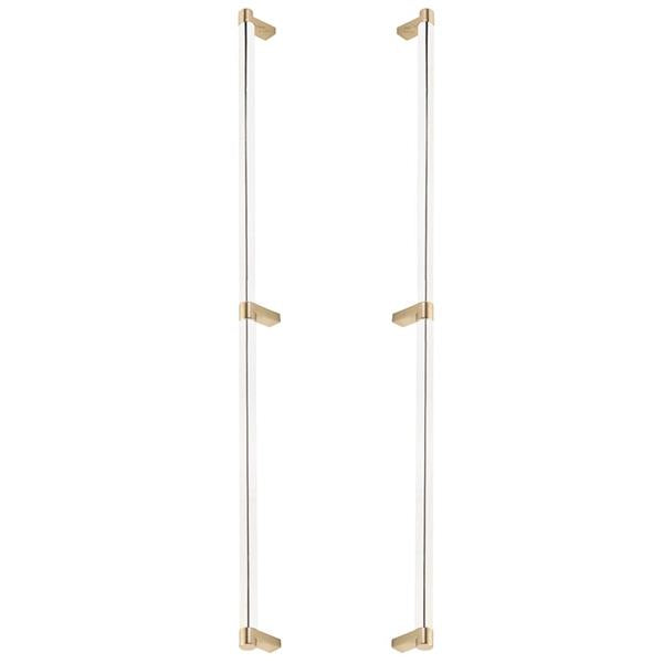 Emtek - Back to Back, Select Appliance Pull 24 Inch C-C, Rectangular Stem, Smooth Bar