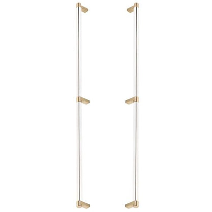 Emtek - Glass Shower Door Back to Back, Select Appliance Pull 24 Inch C-C, Rectangular Stem, Smooth Bar