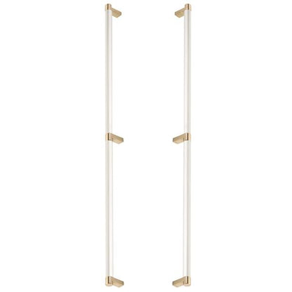 Emtek - Glass Shower Door Back to Back, Select Appliance Pull 24 Inch C-C, Rectangular Stem, Smooth Bar