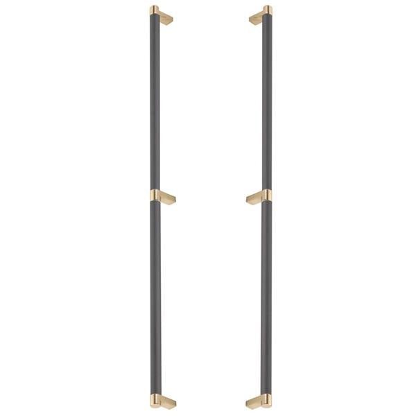 Emtek - Back to Back, Select Appliance Pull 24 Inch C-C, Rectangular Stem, Smooth Bar