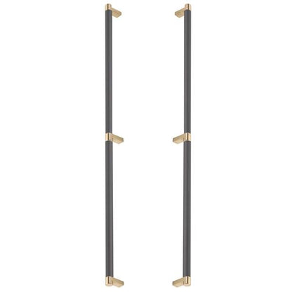 Emtek - Back to Back, Select Appliance Pull 24 Inch C-C, Rectangular Stem, Smooth Bar