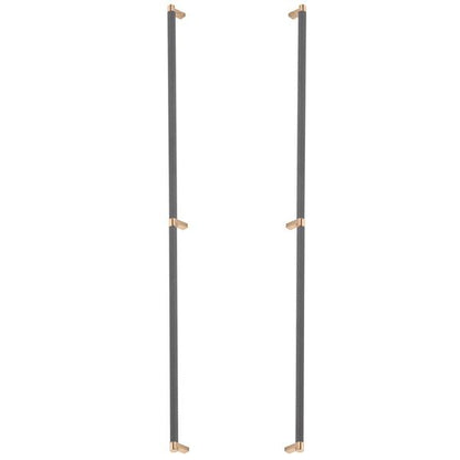 Emtek - Back to Back, Select Appliance Pull 36 Inch C-C, Rectangular Stem, Knurled Bar