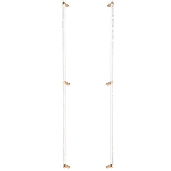 Emtek - Back to Back, Select Appliance Pull 36 Inch C-C, Rectangular Stem, Knurled Bar