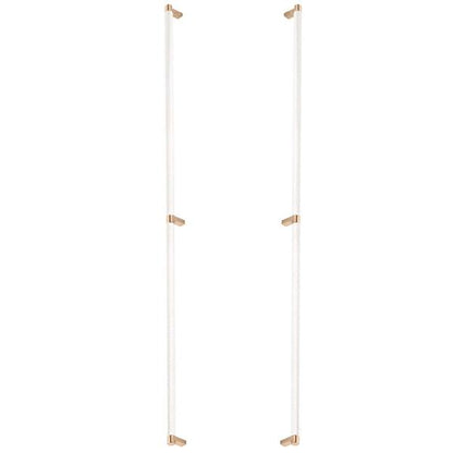 Emtek - Glass Shower Door Back to Back, Select Appliance Pull 36 Inch C-C, Rectangular Stem, Knurled Bar