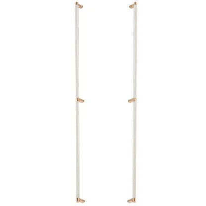 Emtek - Glass Shower Door Back to Back, Select Appliance Pull 36 Inch C-C, Rectangular Stem, Knurled Bar
