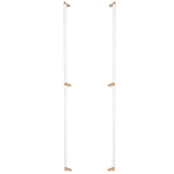 Emtek - Back to Back, Select Appliance Pull 36 Inch C-C, Rectangular Stem, Knurled Bar
