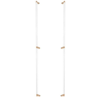Emtek - Glass Shower Door Back to Back, Select Appliance Pull 36 Inch C-C, Rectangular Stem, Knurled Bar