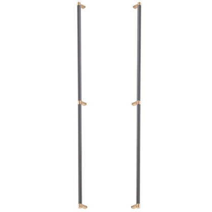 Emtek - Glass Shower Door Back to Back, Select Appliance Pull 36 Inch C-C, Rectangular Stem, Smooth Bar