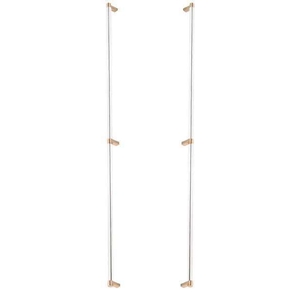 Emtek - Back to Back, Select Appliance Pull 36 Inch C-C, Rectangular Stem, Smooth Bar