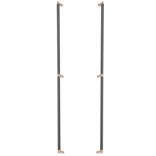 Emtek - Back to Back, Select Appliance Pull 36 Inch C-C, Rectangular Stem, Smooth Bar