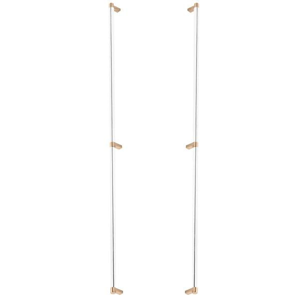Emtek - Back to Back, Select Appliance Pull 36 Inch C-C, Rectangular Stem, Smooth Bar