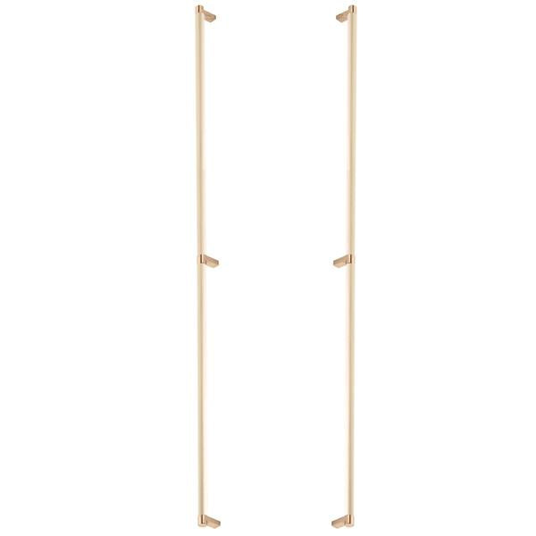 Emtek - Glass Shower Door Back to Back, Select Appliance Pull 36 Inch C-C, Rectangular Stem, Smooth Bar