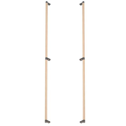 Emtek - Glass Shower Door Back to Back, Select Appliance Pull 36 Inch C-C, Rectangular Stem, Knurled Bar