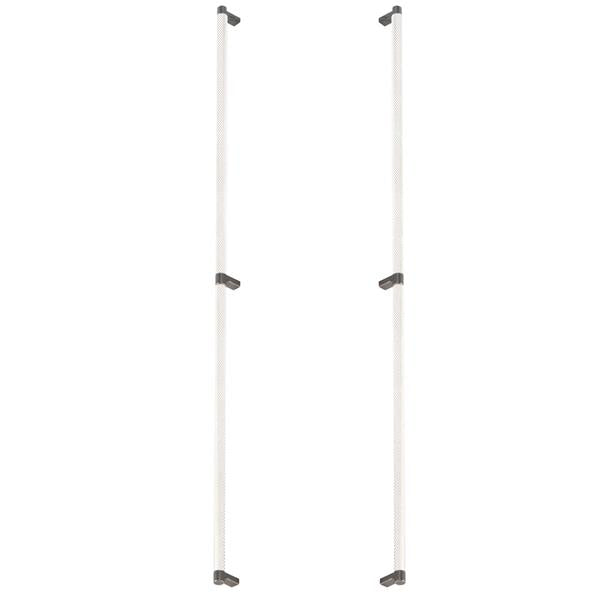 Emtek - Back to Back, Select Appliance Pull 36 Inch C-C, Rectangular Stem, Knurled Bar