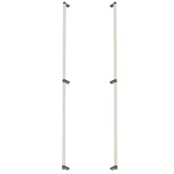Emtek - Back to Back, Select Appliance Pull 36 Inch C-C, Rectangular Stem, Knurled Bar
