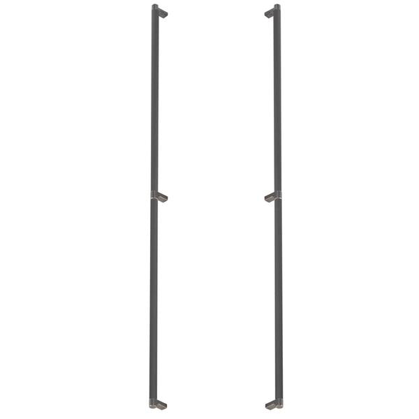Emtek - Back to Back, Select Appliance Pull 36 Inch C-C, Rectangular Stem, Knurled Bar