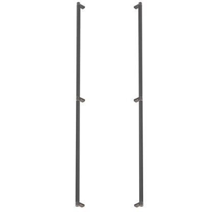 Emtek - Glass Shower Door Back to Back, Select Appliance Pull 36 Inch C-C, Rectangular Stem, Knurled Bar