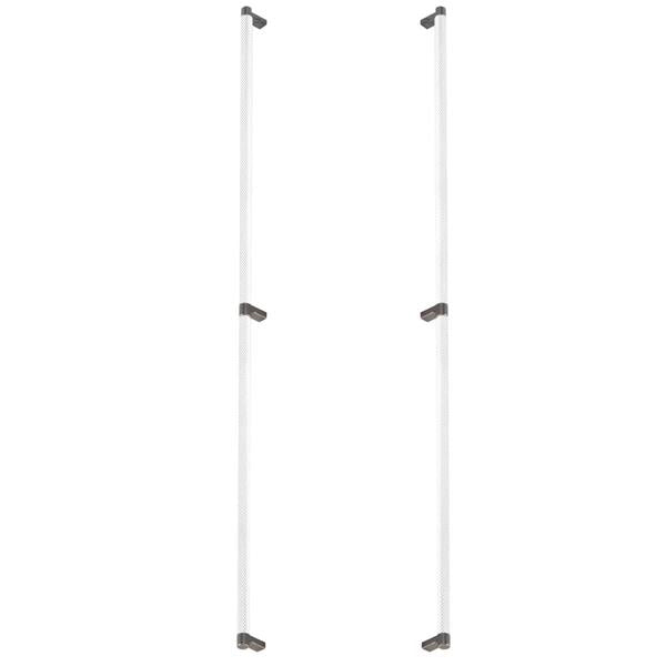 Emtek - Back to Back, Select Appliance Pull 36 Inch C-C, Rectangular Stem, Knurled Bar