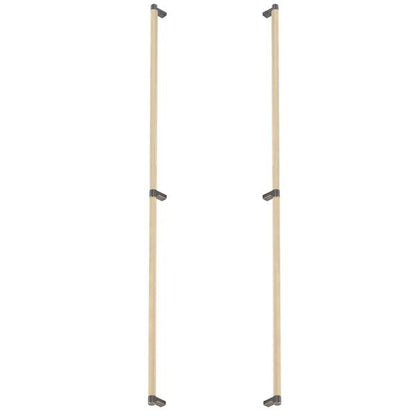 Emtek - Back to Back, Select Appliance Pull 36 Inch C-C, Rectangular Stem, Knurled Bar