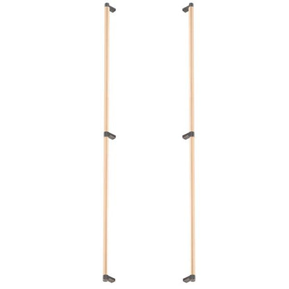 Emtek - Glass Shower Door Back to Back, Select Appliance Pull 36 Inch C-C, Rectangular Stem, Smooth Bar