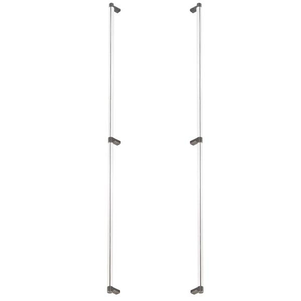 Emtek - Glass Shower Door Back to Back, Select Appliance Pull 36 Inch C-C, Rectangular Stem, Smooth Bar