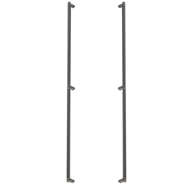 Emtek - Glass Shower Door Back to Back, Select Appliance Pull 36 Inch C-C, Rectangular Stem, Smooth Bar