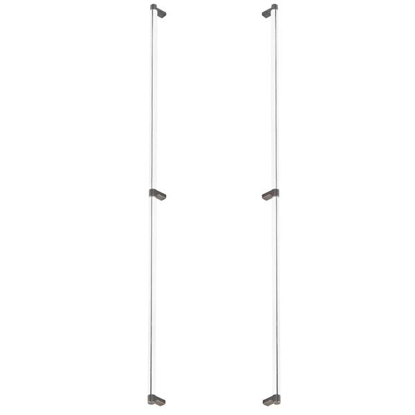 Emtek - Glass Shower Door Back to Back, Select Appliance Pull 36 Inch C-C, Rectangular Stem, Smooth Bar