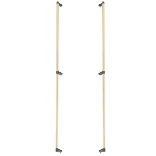 Emtek - Glass Shower Door Back to Back, Select Appliance Pull 36 Inch C-C, Rectangular Stem, Smooth Bar