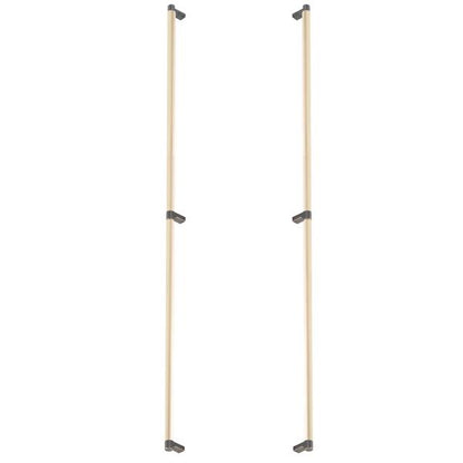 Emtek - Glass Shower Door Back to Back, Select Appliance Pull 36 Inch C-C, Rectangular Stem, Smooth Bar