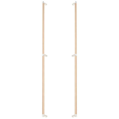Emtek - Glass Shower Door Back to Back, Select Appliance Pull 36 Inch C-C, Rectangular Stem, Knurled Bar