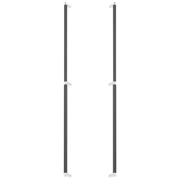 Emtek - Back to Back, Select Appliance Pull 36 Inch C-C, Rectangular Stem, Knurled Bar