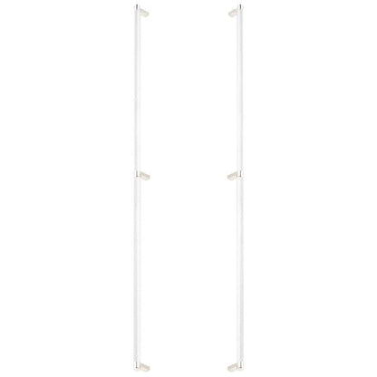 Emtek - Glass Shower Door Back to Back, Select Appliance Pull 36 Inch C-C, Rectangular Stem, Knurled Bar