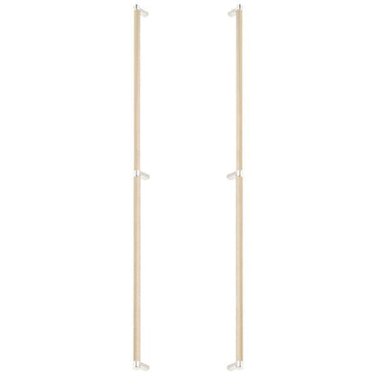 Emtek - Glass Shower Door Back to Back, Select Appliance Pull 36 Inch C-C, Rectangular Stem, Knurled Bar