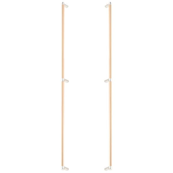 Emtek - Glass Shower Door Back to Back, Select Appliance Pull 36 Inch C-C, Rectangular Stem, Smooth Bar