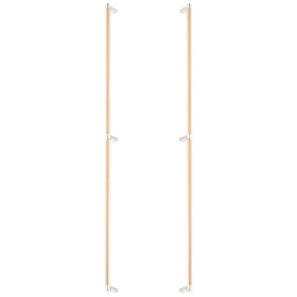 Emtek - Glass Shower Door Back to Back, Select Appliance Pull 36 Inch C-C, Rectangular Stem, Smooth Bar