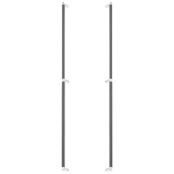 Emtek - Back to Back, Select Appliance Pull 36 Inch C-C, Rectangular Stem, Smooth Bar