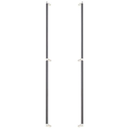 Emtek - Glass Shower Door Back to Back, Select Appliance Pull 36 Inch C-C, Rectangular Stem, Smooth Bar