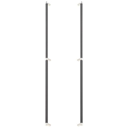 Emtek - Glass Shower Door Back to Back, Select Appliance Pull 36 Inch C-C, Rectangular Stem, Smooth Bar