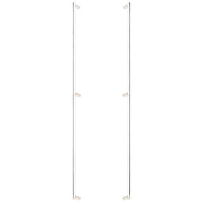 Emtek - Glass Shower Door Back to Back, Select Appliance Pull 36 Inch C-C, Rectangular Stem, Smooth Bar
