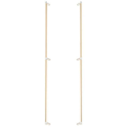 Emtek - Glass Shower Door Back to Back, Select Appliance Pull 36 Inch C-C, Rectangular Stem, Smooth Bar
