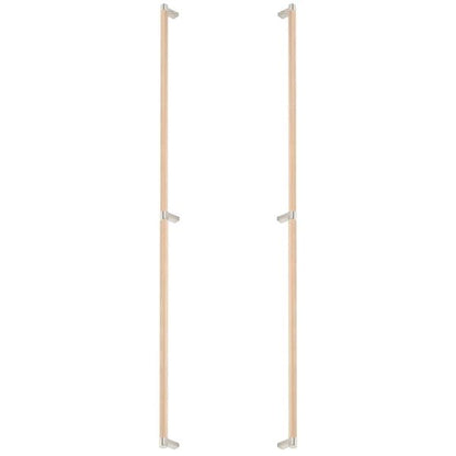 Emtek - Glass Shower Door Back to Back, Select Appliance Pull 36 Inch C-C, Rectangular Stem, Knurled Bar