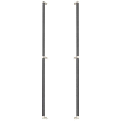 Emtek - Back to Back, Select Appliance Pull 36 Inch C-C, Rectangular Stem, Knurled Bar