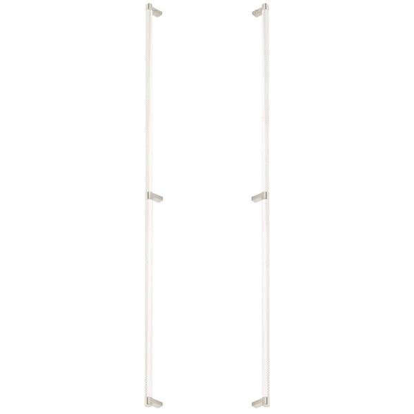 Emtek - Back to Back, Select Appliance Pull 36 Inch C-C, Rectangular Stem, Knurled Bar