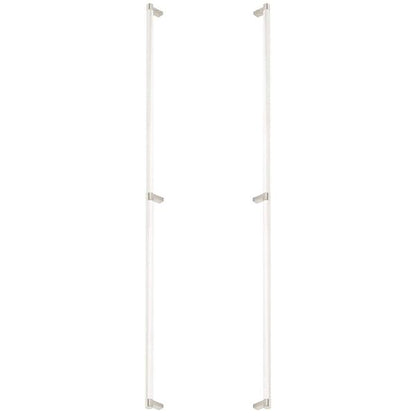 Emtek - Glass Shower Door Back to Back, Select Appliance Pull 36 Inch C-C, Rectangular Stem, Knurled Bar